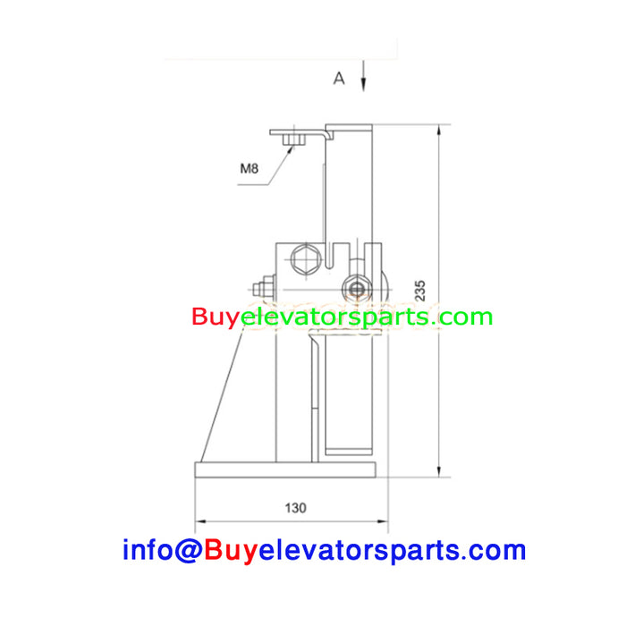 Otis - Elevator Sliding Guide Shoe