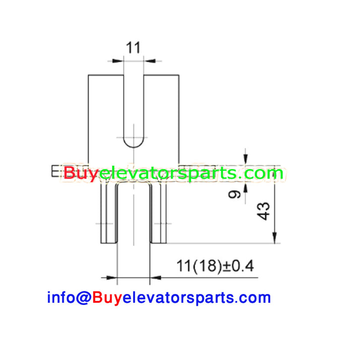 Otis - Elevator Sliding Guide Shoe
