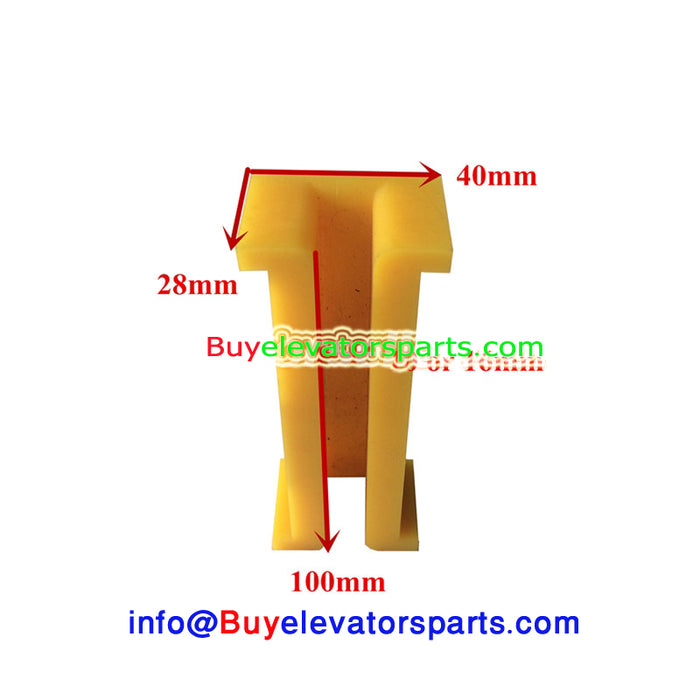 Elevator guide shoe insert