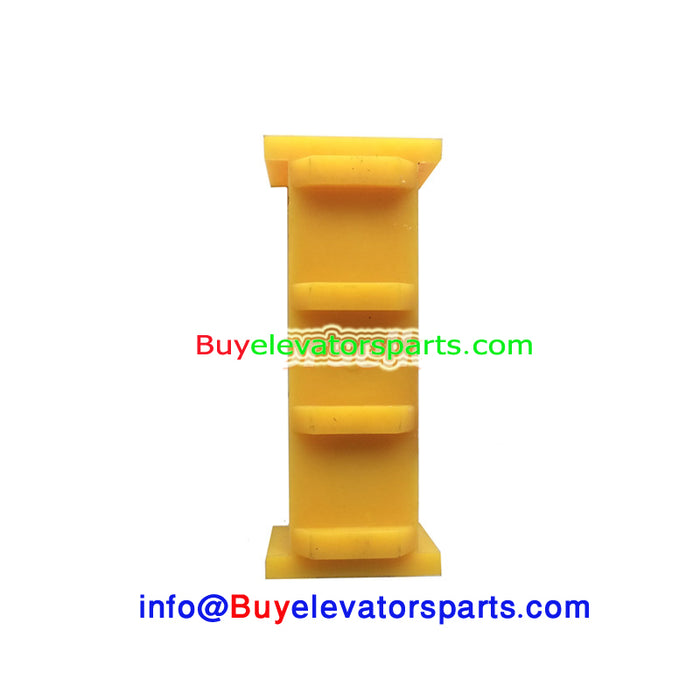 Elevator guide shoe insert