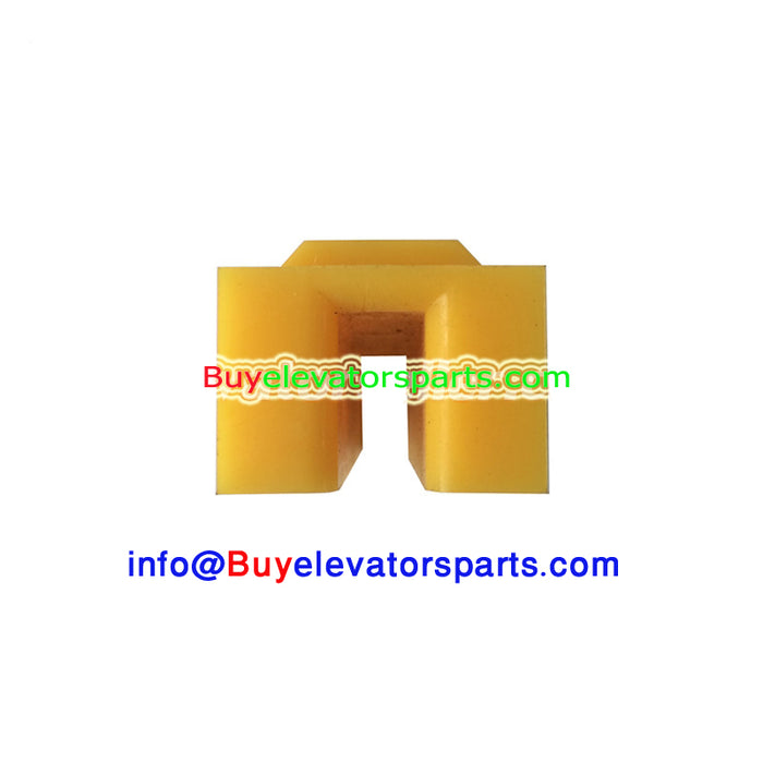 Elevator guide shoe insert