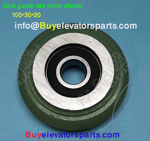 Otis guide rail roller shoes