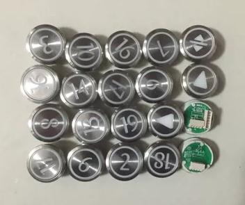 KONE elevator round button/KONE lift spare parts/KDS50/KDS300, stainless steel button with braille - Elevators spare parts 