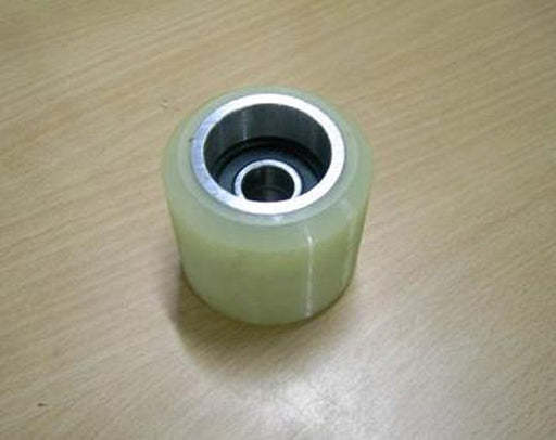 Escalator handrail support pully roller