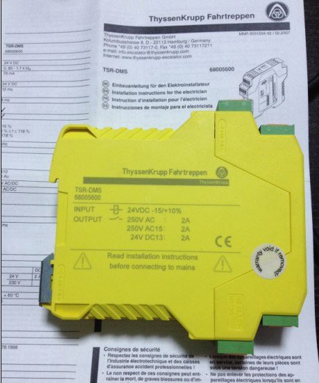 Thyssen escalator A6 speed monitoring